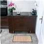 Navaris tapis de bain en bambou - Tapis en bois naturel antidérapant pour salle de bain douche baignoire cuisine terrasse ou aut
