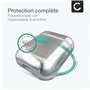 Subtel - Étui Rigide de Protection en TPU Couleur Argent, Chrome. Coque de Protection de Type boitier de Rangement pour AirPods 