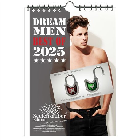Sexy Dream Men Calendrier érotique pour homme 2025 DIN A5 – Coffret cadeau Contenu : 1 calendrier