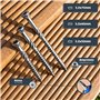 HELPMATE - Vis pour terrasse 5x60 acier inoxydable A2-50 vis pour planches + 2 embouts T25 - Vis pour l'extérieur (construction 