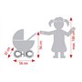 Bayer Chic 2000 555-76 Landau pour poupée Smarty pour Enfants à partir de 2 Ans Gris Jean