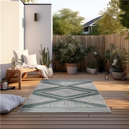 Elle Decoration Tapis réversible pour l'intérieur et l'extérieur - Résistant aux intempéries et imperméable - Motif Moderne à Lo