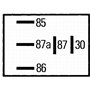 HELLA Relais, courant de travail - 12V - 5pôle - Schéma de câblage: W2 - Fiche: C1 - Relais inverseurs - sans fixation - 4RD 965