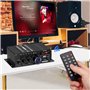 Mini amplificateur de puissance audio 400W + 400W, amplificateur de haut-parleur récepteur Bluetooth 5.0 2.0 CH avec alimentatio