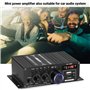 Mini amplificateur de puissance audio 400W + 400W, amplificateur de haut-parleur récepteur Bluetooth 5.0 2.0 CH avec alimentatio