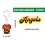 daged Porte-clés Angola - En forme de maillot - Revêtement en résine - Effet 3D - Avec autocollant - Fonctionnalité pratique, Bl