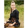 Battle-Merchant Tunique médiévale Ylva pour femme, chemise cintrée du début médiéval, tenue de tortue, taille LARP, viking, pira