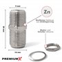 Premium X Lot de 10 connecteurs F en alliage de zinc - Raccord satellite - Adaptateur polyvalent pour câble coaxial, câble d'ant