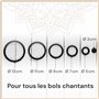 Ensemble de joints toriques pour bol chantant pour une stabilité accrue et une meilleure résonance, 6 anneaux en caoutchouc de Ø