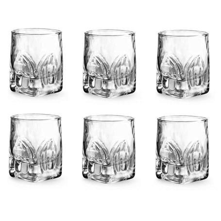 Provance Lot de 6 verres à shot en cristal massif de qualité supérieure - 55 ml - Passe au lave-vaisselle - Aspect élégant