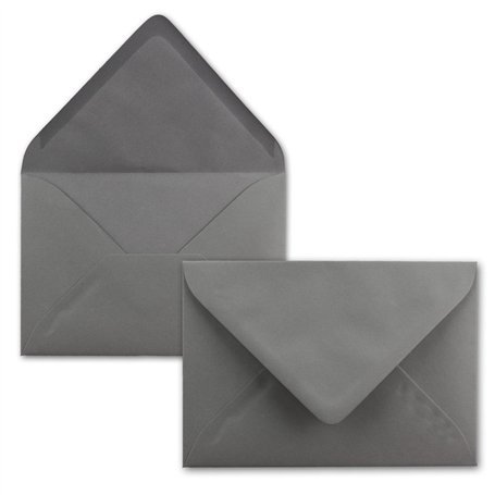 FarbenFroh - Lot de 25 enveloppes - Gris graphite / gris foncé - Format C5 - 22