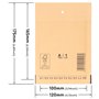 1000 enveloppes bulles 12 x 17,5 cm format A6 brun