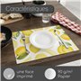 younikat 100 Sets de Table avec Motif de Citron I Format DIN A3 rectangulaire I Set de Table en Papier I Set de Table jetable I 