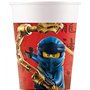 Service de fête 44 pièces Ninja - Assiettes, gobelets, serviettes et pailles en papier pour 8 enfants