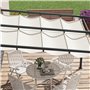 Outsunny Tonnelle d'environ 3 x 3 m - Pergola Coupe-Vent - Toit de terrasse - Montage Mural - Toit réglable - pour Jardin, terra