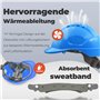 Lot de 2 casques de chantier EN397 - Mustbau bleu - Casque de sécurité avec emplacements DIY pour tour de tête de 53 à 65 cm - C