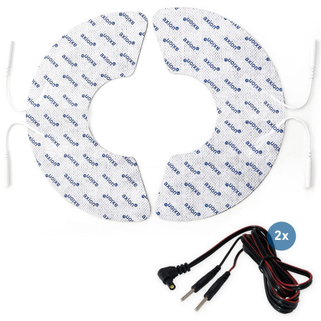 2 électrodes pour Genoux compatibles avec électrostimulateur SANITAS SEM 43 et SEM 44 | Électrostimulation TENS EMS | Connexion