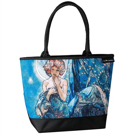 VON LILIENFELD® Cabas Alfons Maria Mucha: La Lune Besace Sac Bandoulière Spacieux Arte