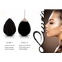 Luvia Éponge mélangeuse de beauté – Œuf de maquillage – Éponge extra douce – En noir intemporel – Éponge cosmétique