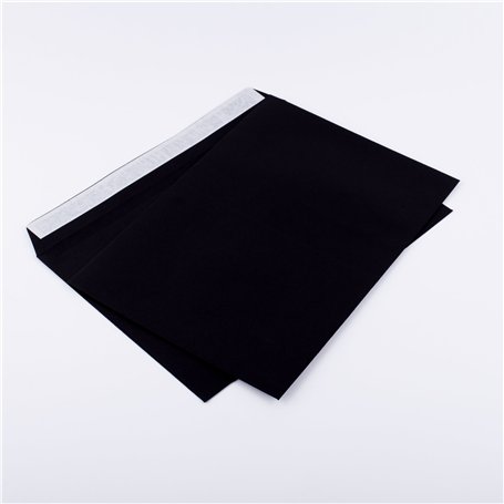 50 Enveloppes DIN C4 229 x 324 mm Noir 120 g/m² sans fenêtre Patte autocollante (Article : 414 A)