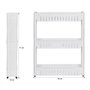 TecTake Étagère de Niche Chariot de Stockage alcôve Meuble de Rangement à roulettes Blanc - diverses Tailles au Choix - (3 étage