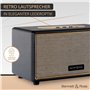 Bennett & Ross BB-860BK Blackmore Haut-Parleur Bluetooth rétro en Cuir - Haut-Parleur Vintage avec 2X 30W - Speaker Entrée USB a