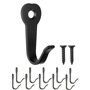 FUXXER Lot de 10 crochets classiques en fer - 39 x 22 mm - Noir