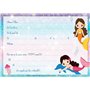 Edition Colibri Lot de 10 Cartes d‘invitation LES PETITES SIRÈNES en Français pour un anniversaire des filles ou pour une fête d