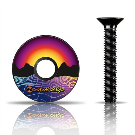 Riesel Design Bouchon de Direction en Carbone avec vis en Aluminium pour vélo de Course