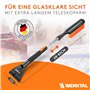 WERKTAL - Grattoir à glace [MAX] voiture avec balai - Grattoir à glace de voiture efficace [télescopique] - Ultra fouet voiture 