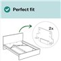 Ferrure de Lit compatible avec IKEA 116791 SKORVA Support médian HEMNES BRIMNES MALM Plaque Montage Van (2 pièces)