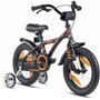PROMETHEUS BICYCLES Velo Enfant 4 Ans Garcon vélo Fille 14 Pouces a Roulette pour 3 a 5 Ans - BMX en Noir Mat Orange