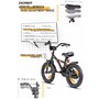 PROMETHEUS BICYCLES Velo Enfant 4 Ans Garcon vélo Fille 14 Pouces a Roulette pour 3 a 5 Ans - BMX en Noir Mat Orange