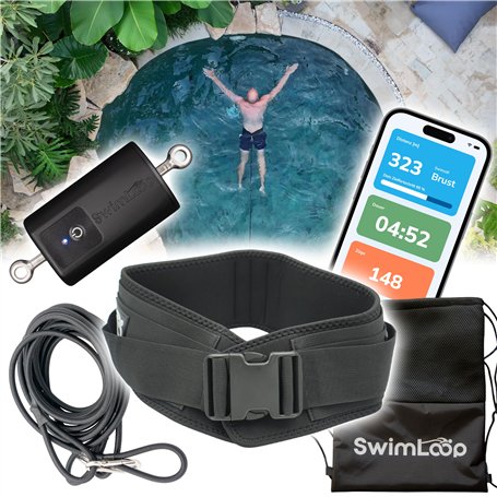 SwimLoop - Kit tracker d'activité PROAI + sangle de natation – Top entraîneur de natation pour la maison