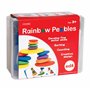 Rainbow Pebbles - Ensemble de 36 + 40 activités - Les Blocs Originaux de tri et d'empilage des Couleurs - Jeux mathématiques pré
