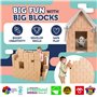 GIGI Bloks Cabane Enfant Interieure | Kit de Construction pour Cabane Carton avec 203 Bloc de Construction Enfant Empilables & E