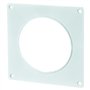 Plaque de montage pour bride murale - Diamètre : 125 mm - Pour tuyau de ventilation en PVC - Tubes ronds en plastique - Plaque d