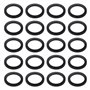 OTOTEC 20 Pièces Rondelles Plates en Caoutchouc Noir 32mm OD 24mm ID 3mm d'épaisseur M24 Rondelles Plates pour Robinet à Bout d'