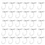 EMSea 30pcs Hameçons de Pêche Drop Shot avec Plate-Forme et Pivotants en Ligne pour Perche