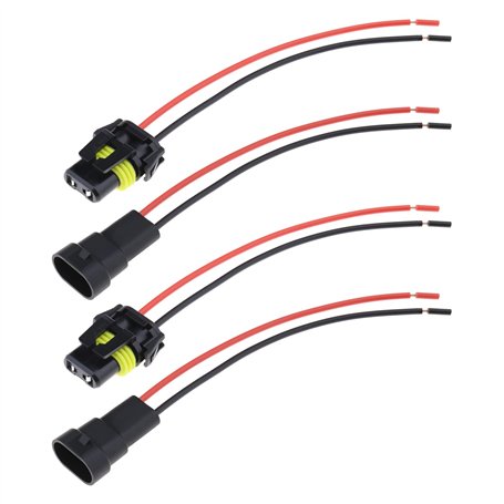 EMSea 4pcs 9005 9006 HB3 HB4 Douilles d'ampoule Faisceau de Câblage 2 Broches Antibrouillard Faisceau de Câbles Pièce de Voiture