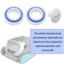 EMSea Lot de 12 Accessoires pour Nettoyeur de Piscine Robot de Nettoyage de Piscine Roulements à Billes en Plastique C60 Boulons