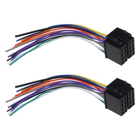 YINETTECH Lot de 2 Connecteurs Pré-câblés ISO Femelle 16 cm Prise Femelle ISO Faisceau de Câblage Compatible avec Volkswagen Com