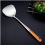 Dropfree Long Manche en Acier Inoxydable Wok Spatule Cuisine Fente Riz CuillèRe Louche Outils de Cuisson Ensemble D'Ustensiles