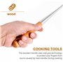 Dropfree Long Manche en Acier Inoxydable Wok Spatule Cuisine Fente Riz CuillèRe Louche Outils de Cuisson Ensemble D'Ustensiles