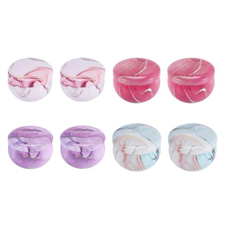 BOFRHME 8 PièCes SéRies BoîTes à Bougies pour Fabrication de Bougies BoîTe à Bougie MéTal Vide avec Couvercles BoîTes Rangement