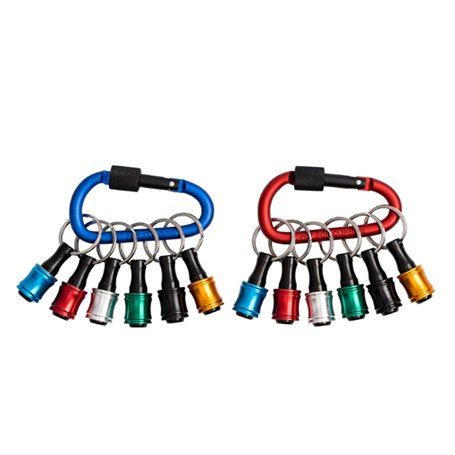 Sknrlko Porte-embout porte-clés Easy Release et Quick Change Porte-embouts de tournevis 2 jeux de 6 porte-embouts 1/4