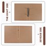 Juwacoo Lot de 2 classeurs à anneaux A5, couverture en papier kraft, classeur à anneaux DIN A5, papier kraft à 2 anneaux, dossie