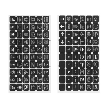 eMagTech 120pcs Petits Autocollants pour Panneau de Commutation Étiquette de Bouton Multifonction pour Voitures Bateaux Remorque