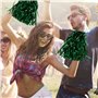 Boerunid Lot de 24 pompons de pom-pom girl avec poignée en plastique pour adultes et enfants - Vert