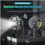Quisiete Phares de vélo électrique 36 V 48 V Lumière de klaxon de vélo électrique Lumière de tête en alliage d'aluminium impermé